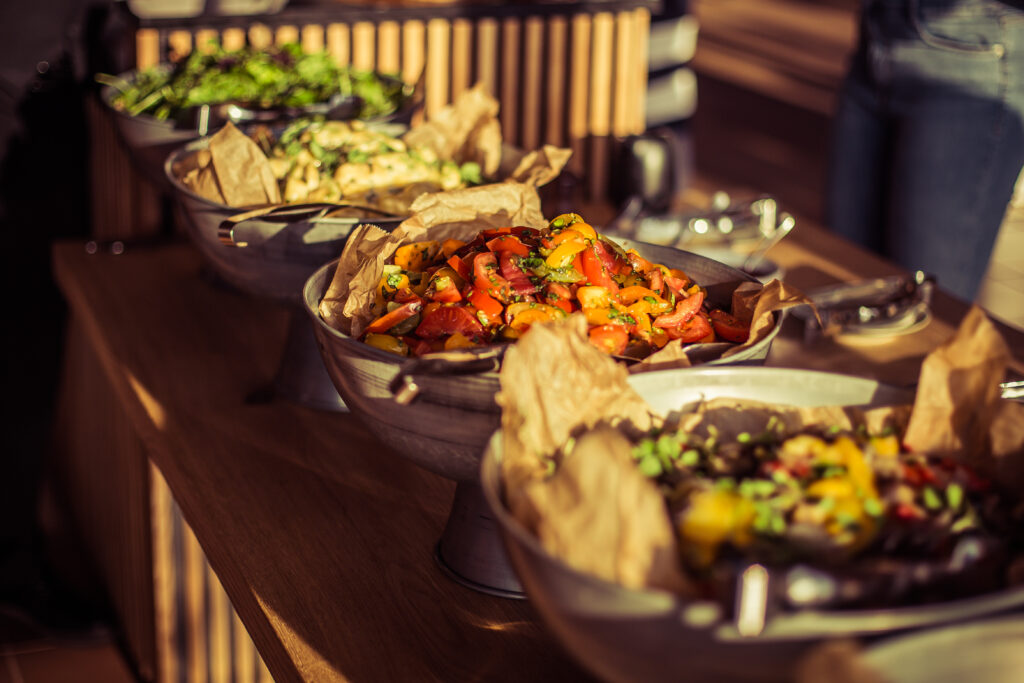 Summer party event menus